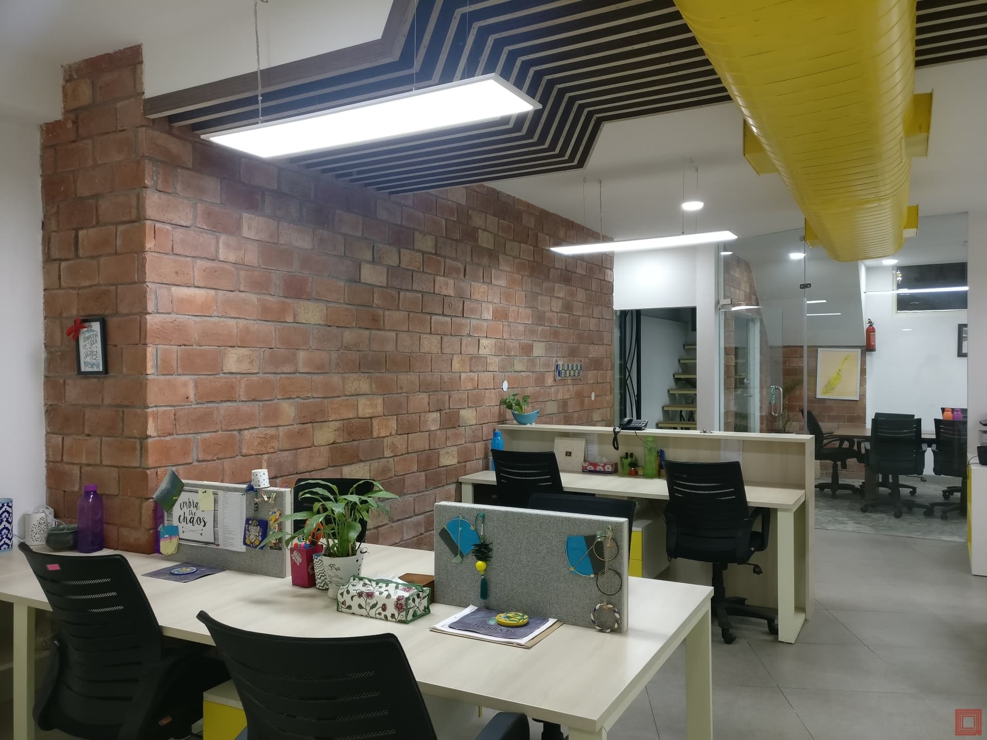 Ultra-realistic cinematic architectural shot of a premium workspace 6